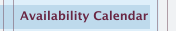 Availability Calendar